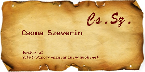 Csoma Szeverin névjegykártya